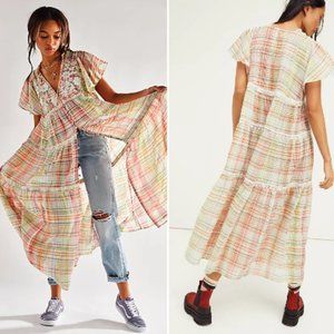 NWT Sally Plaid Maxi Top Dress Size XS/S